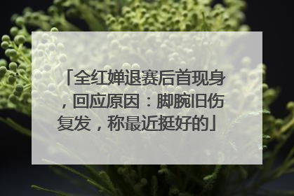 全红婵退赛后首现身，回应原因：脚腕旧伤复发，称最近挺好的