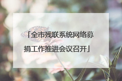 全市残联系统网络募捐工作推进会议召开