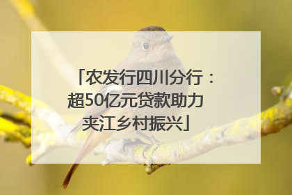 农发行四川分行：超50亿元贷款助力夹江乡村振兴