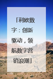 利欧数字：创新驱动，领航数字营销浪潮