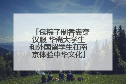 包粽子制香囊穿汉服 华裔大学生和外国留学生在南京体验中华文化