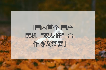 国内首个 国产民机“双友好”合作协议签署