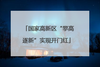 国家高新区“攀高逐新”实现开门红