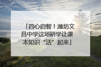 四心启智！潍坊文昌中学这场研学让课本知识“活”起来