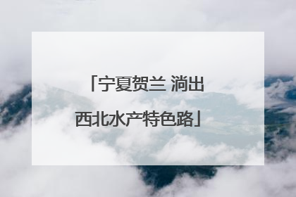 宁夏贺兰 淌出西北水产特色路