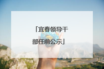宜春领导干部任前公示