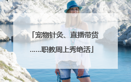 宠物针灸、直播带货……职教周上秀绝活