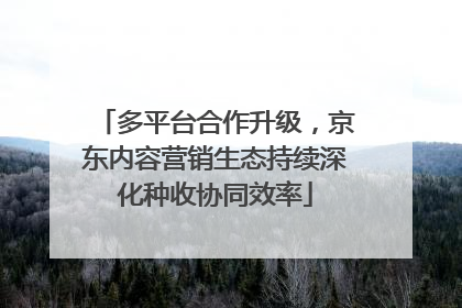多平台合作升级，京东内容营销生态持续深化种收协同效率