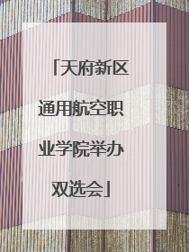 天府新区通用航空职业学院举办双选会