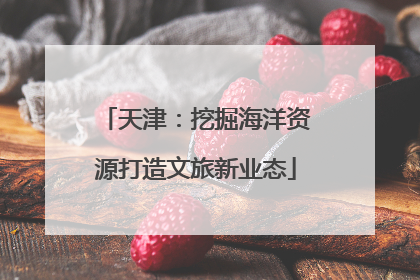 天津：挖掘海洋资源打造文旅新业态