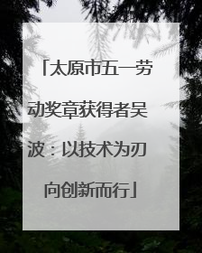 太原市五一劳动奖章获得者吴波：以技术为刃 向创新而行