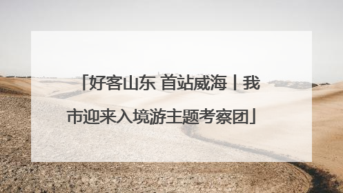 好客山东 首站威海丨我市迎来入境游主题考察团