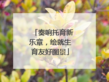 奏响托育新乐章，绘就生育友好图景