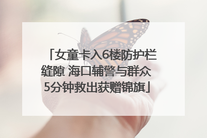 女童卡入6楼防护栏缝隙 海口辅警与群众5分钟救出获赠锦旗
