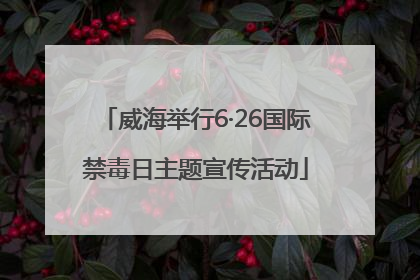 威海举行6·26国际禁毒日主题宣传活动