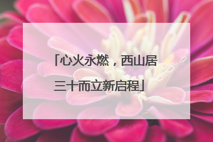 心火永燃，西山居三十而立新启程