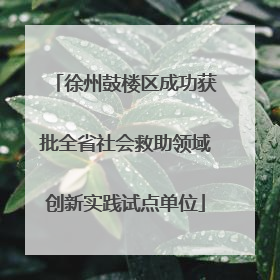 徐州鼓楼区成功获批全省社会救助领域创新实践试点单位