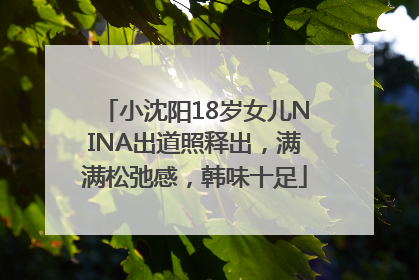 小沈阳18岁女儿NINA出道照释出，满满松弛感，韩味十足