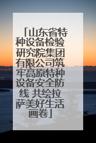 山东省特种设备检验研究院集团有限公司筑牢高原特种设备安全防线 共绘拉萨美好生活画卷