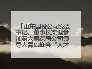 山东国投公司党委书记、董事长栾健参加第六届跨国公司领导人青岛峰会“人才引领 创新驱动”人力资源高质量发展对话会