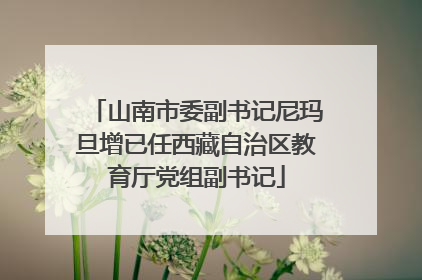 山南市委副书记尼玛旦增已任西藏自治区教育厅党组副书记