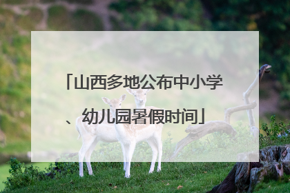 山西多地公布中小学、幼儿园暑假时间