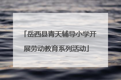 岳西县青天辅导小学开展劳动教育系列活动