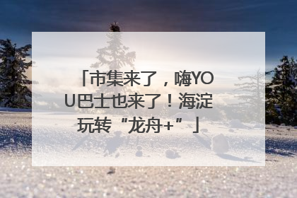 市集来了，嗨YOU巴士也来了！海淀玩转“龙舟+”