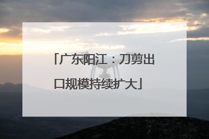 广东阳江：刀剪出口规模持续扩大