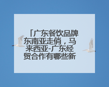 广东餐饮品牌东南亚走俏，马来西亚-广东经贸合作有哪些新机遇？