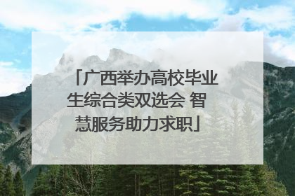 广西举办高校毕业生综合类双选会 智慧服务助力求职