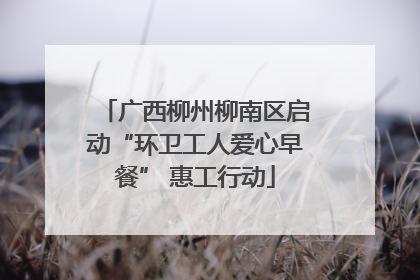 广西柳州柳南区启动“环卫工人爱心早餐” 惠工行动