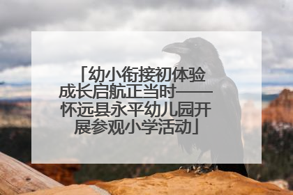 幼小衔接初体验 成长启航正当时——怀远县永平幼儿园开展参观小学活动