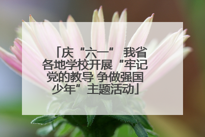 庆“六一” 我省各地学校开展“牢记党的教导 争做强国少年”主题活动