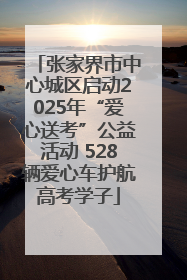张家界市中心城区启动2025年“爱心送考”公益活动 528辆爱心车护航高考学子