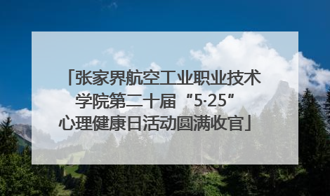 张家界航空工业职业技术学院第二十届“5·25”心理健康日活动圆满收官