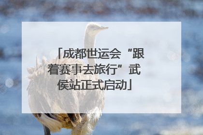 成都世运会“跟着赛事去旅行”武侯站正式启动