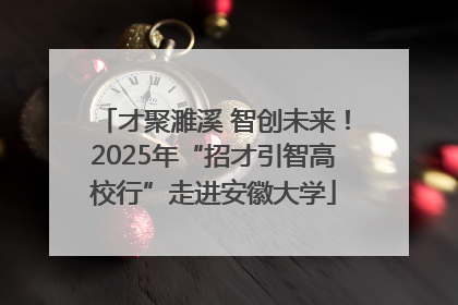 才聚濉溪 智创未来！2025年“招才引智高校行”走进安徽大学