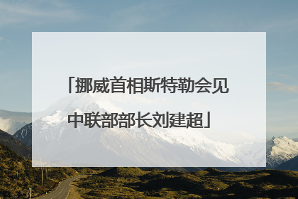 挪威首相斯特勒会见中联部部长刘建超