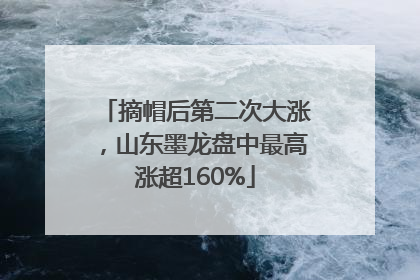 摘帽后第二次大涨，山东墨龙盘中最高涨超160%