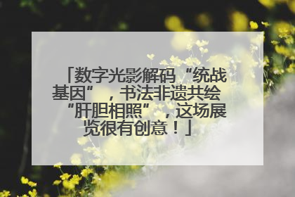 数字光影解码“统战基因”，书法非遗共绘“肝胆相照”，这场展览很有创意！