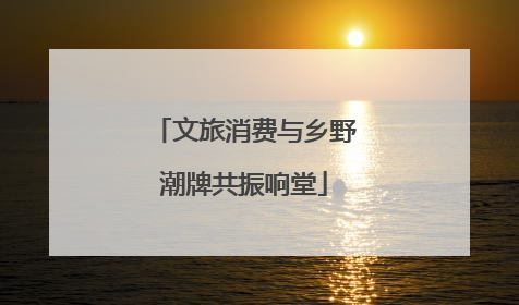 文旅消费与乡野潮牌共振响堂