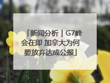 新闻分析｜G7峰会在即 加拿大为何要放弃达成公报