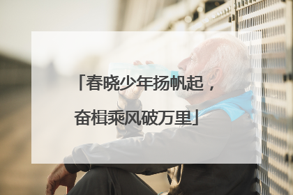 春晓少年扬帆起，奋楫乘风破万里