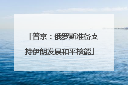 普京：俄罗斯准备支持伊朗发展和平核能