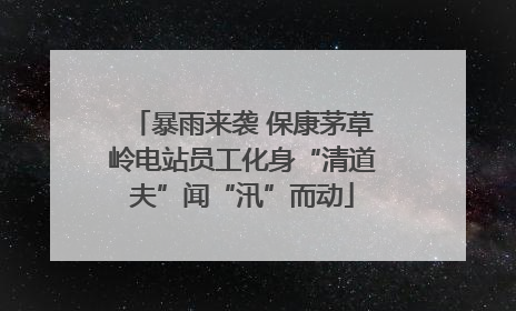 暴雨来袭 保康茅草岭电站员工化身“清道夫”闻“汛”而动