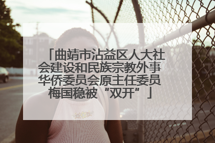 曲靖市沾益区人大社会建设和民族宗教外事华侨委员会原主任委员梅国稳被“双开”