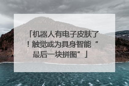 机器人有电子皮肤了！触觉或为具身智能“最后一块拼图”