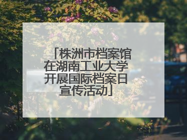 株洲市档案馆在湖南工业大学开展国际档案日宣传活动