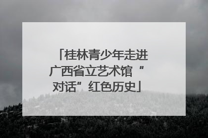 桂林青少年走进广西省立艺术馆“对话”红色历史